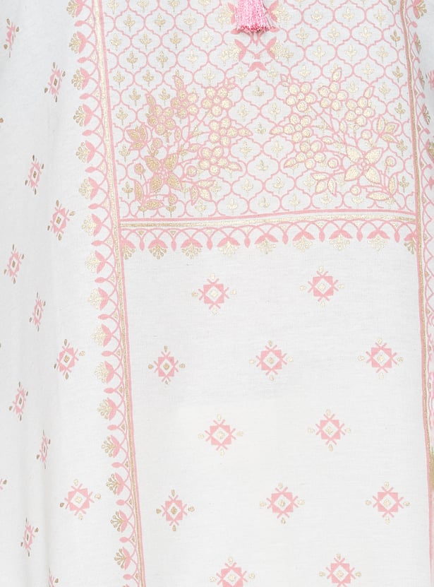 SPAN Printed Straight Kurta Set