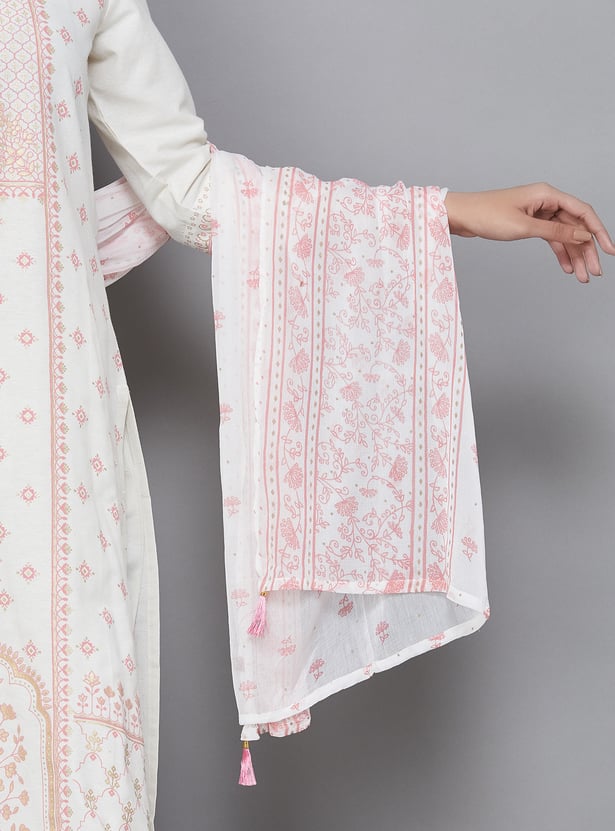 SPAN Printed Straight Kurta Set