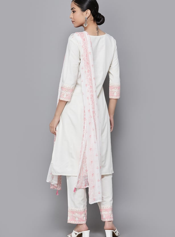 SPAN Printed Straight Kurta Set