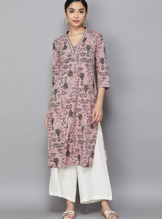SPAN Ethnic Motif Straight Kurta