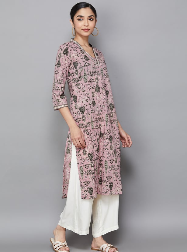 SPAN Ethnic Motif Straight Kurta