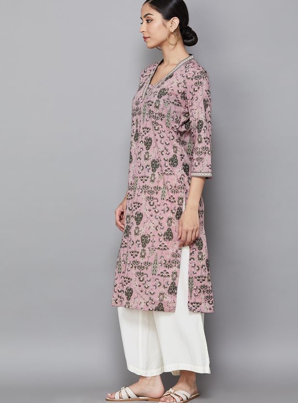 SPAN Ethnic Motif Straight Kurta