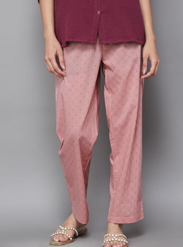 SPAN Printed Straight Pants