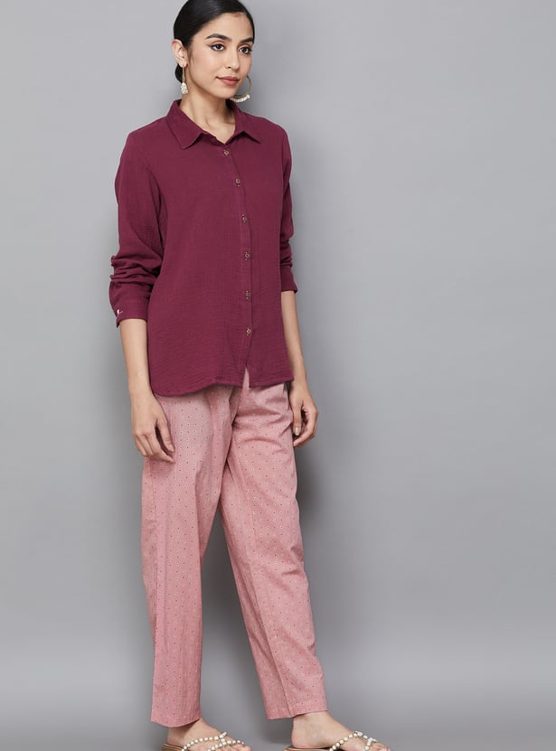 SPAN Printed Straight Pants