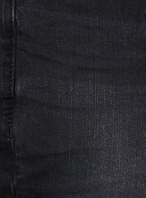LEVI'S Solid Mid-Rise Regular Tapered Jeans