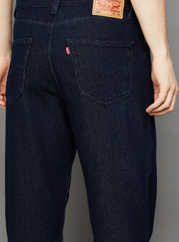 LEVI'S Solid Mid-Rise Regular Straight Jeans