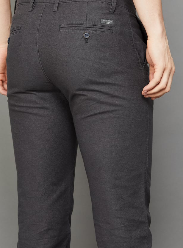 INDIAN TERRAIN Solid Regular Trousers