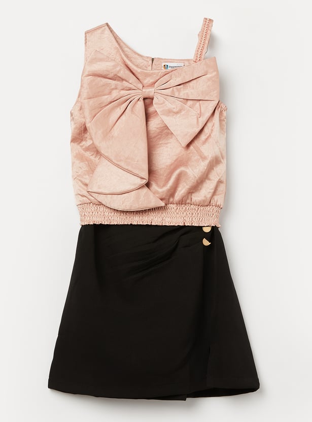 PEPPERMINT Girls Bow Skirt Set