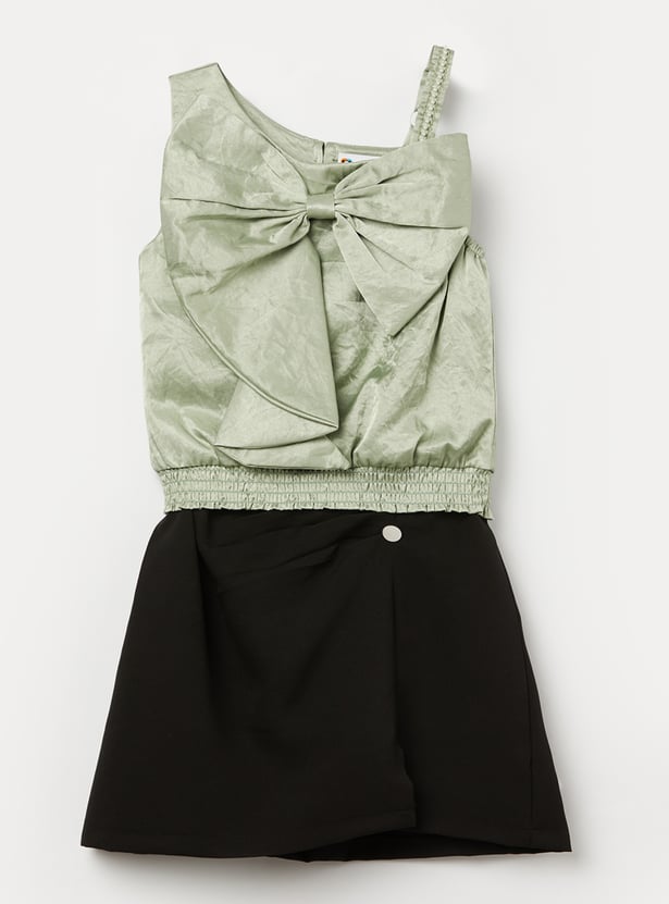 PEPPERMINT Girls Bow Detail Skirt Set