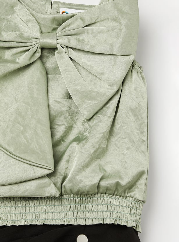 PEPPERMINT Girls Bow Detail Skirt Set