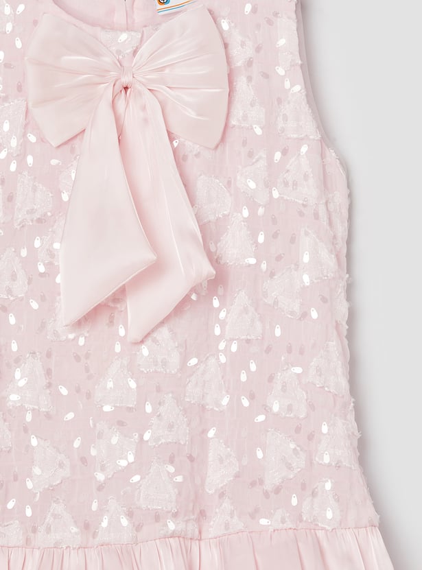 PEPPERMINT Girls Embroidered Layered Dress