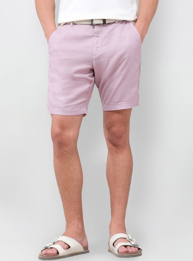 US POLO ASSN Solid Slim Fit Shorts