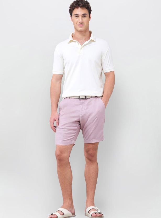 US POLO ASSN Solid Slim Fit Shorts