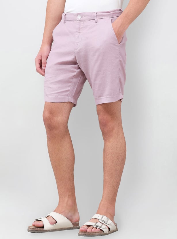 US POLO ASSN Solid Slim Fit Shorts