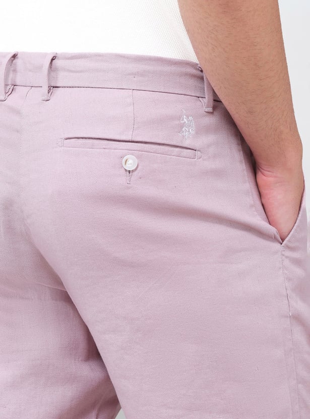 US POLO ASSN Solid Slim Fit Shorts