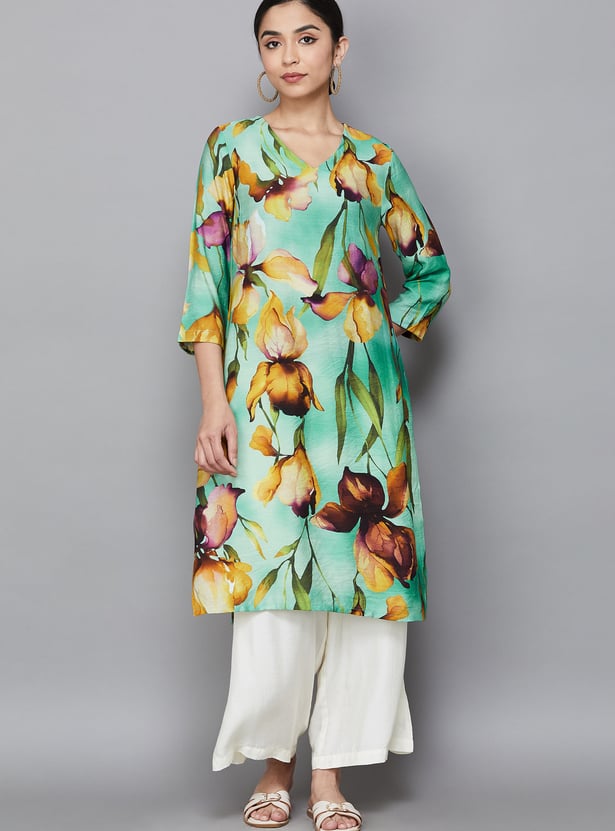 W Floral Print Straight Kurta