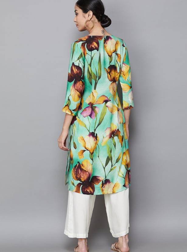 W Floral Print Straight Kurta