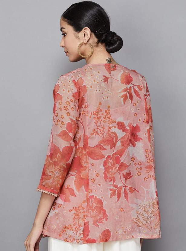 W Floral Print Kurti Set