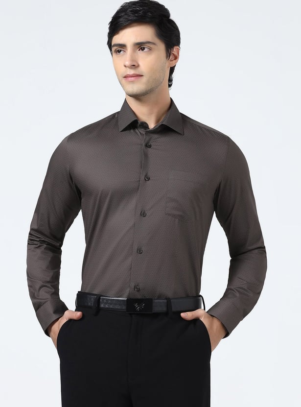 BLACKBERRYS Textured Slim Fit Formal Shirt