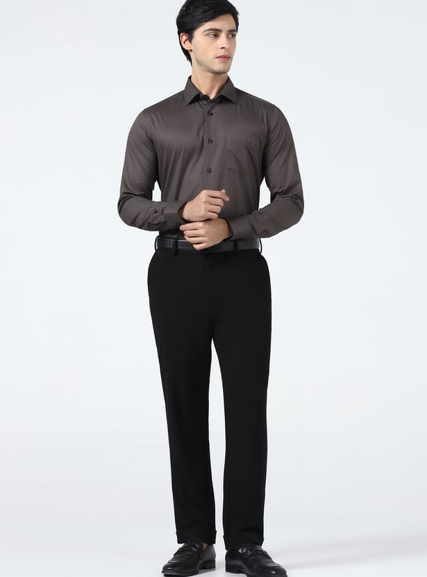 BLACKBERRYS Textured Slim Fit Formal Shirt