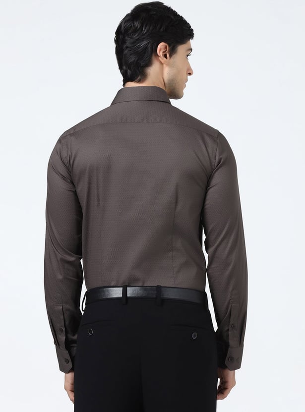 BLACKBERRYS Textured Slim Fit Formal Shirt