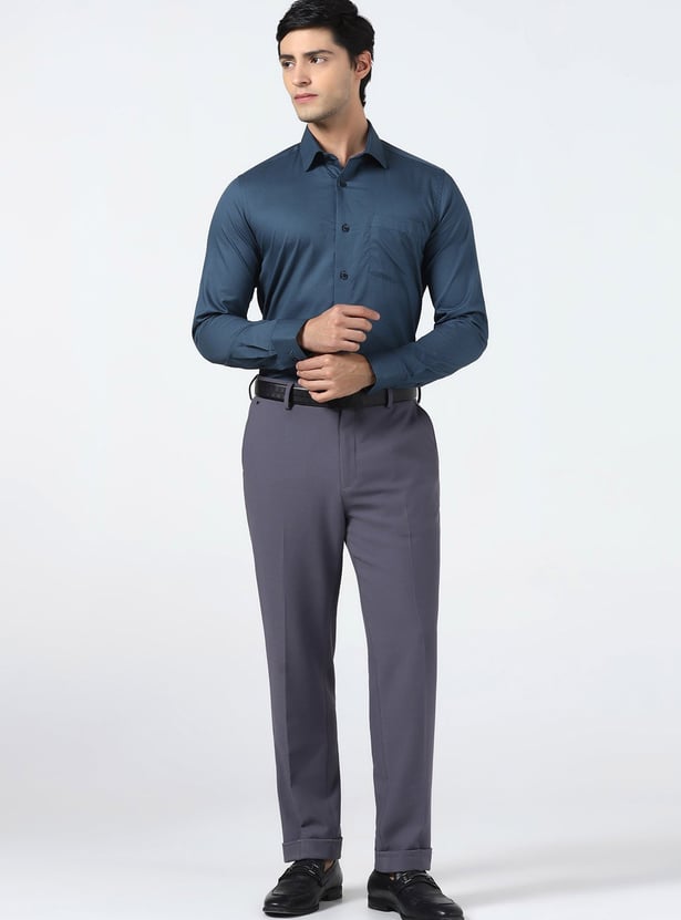 BLACKBERRYS Textured Slim Fit Formal Shirt
