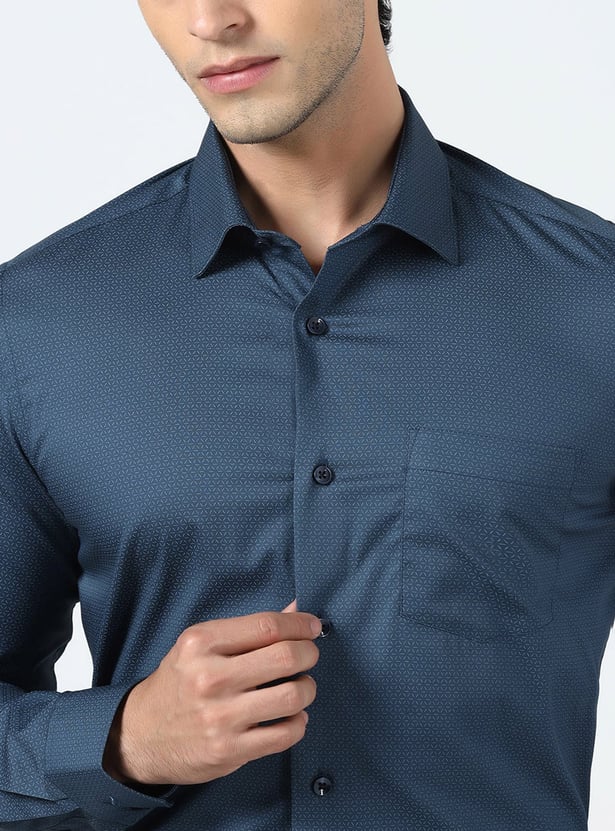BLACKBERRYS Textured Slim Fit Formal Shirt