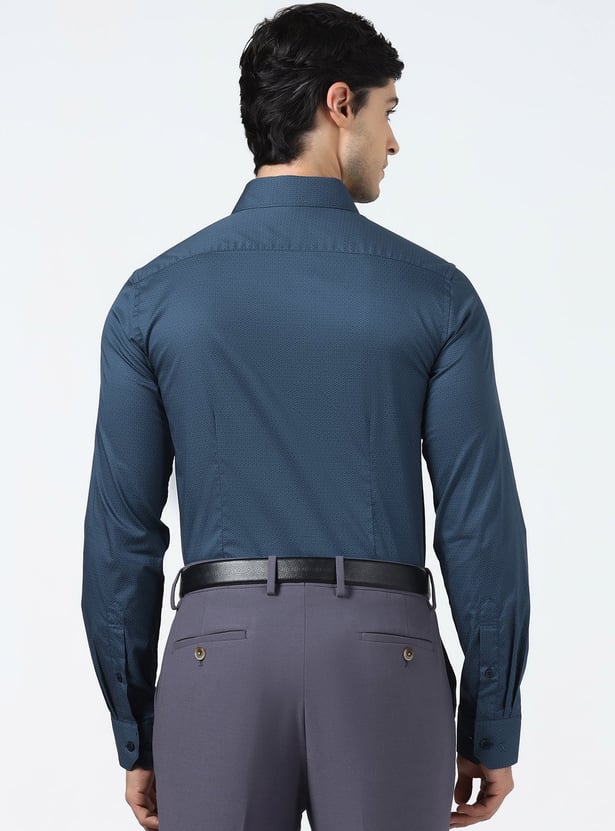 BLACKBERRYS Textured Slim Fit Formal Shirt