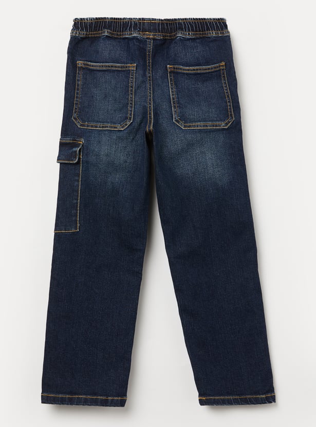UNITED COLORS OF BENETTON Boys Dark Wash Regular Fit Jeans