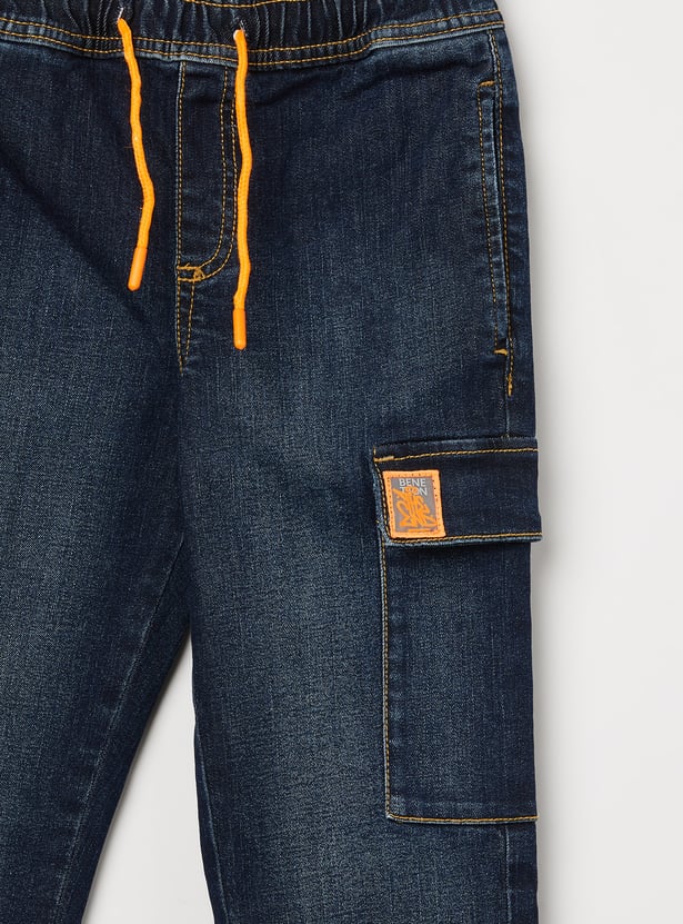 UNITED COLORS OF BENETTON Boys Dark Wash Regular Fit Jeans