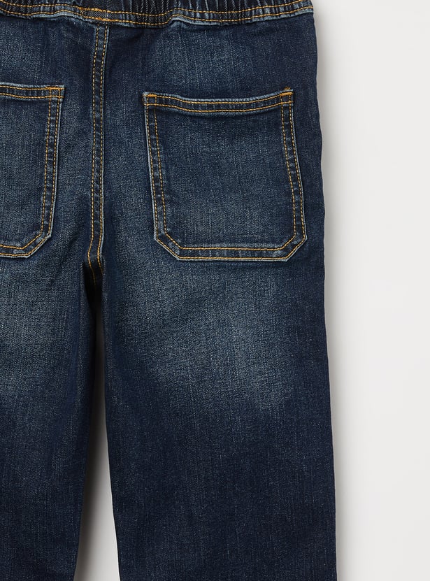 UNITED COLORS OF BENETTON Boys Dark Wash Regular Fit Jeans