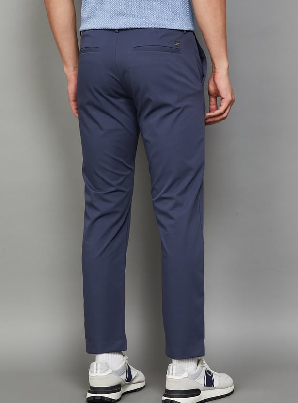 ALLEN SOLLY Solid Slim Tapered Trousers