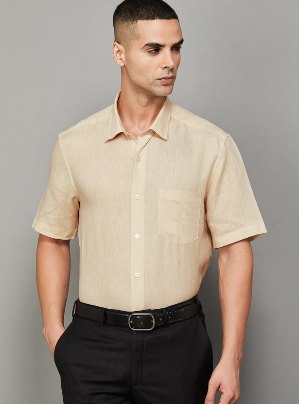 LOUIS PHILIPPE Solid Classic Fit Formal Shirt