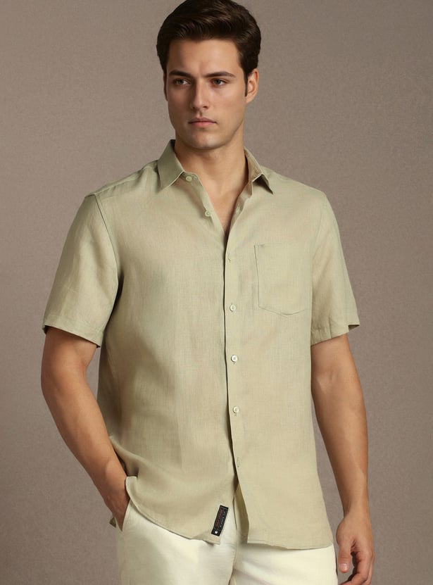 LOUIS PHILIPPE Solid Regular Fit Formal Shirt