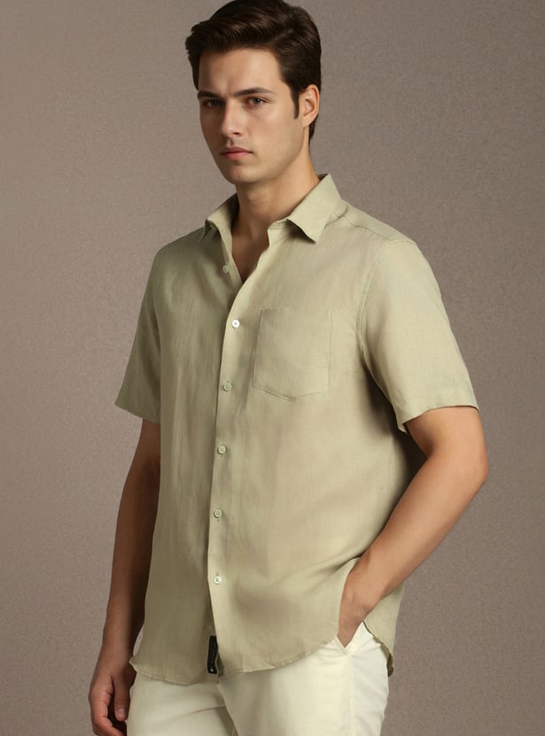 LOUIS PHILIPPE Solid Regular Fit Formal Shirt