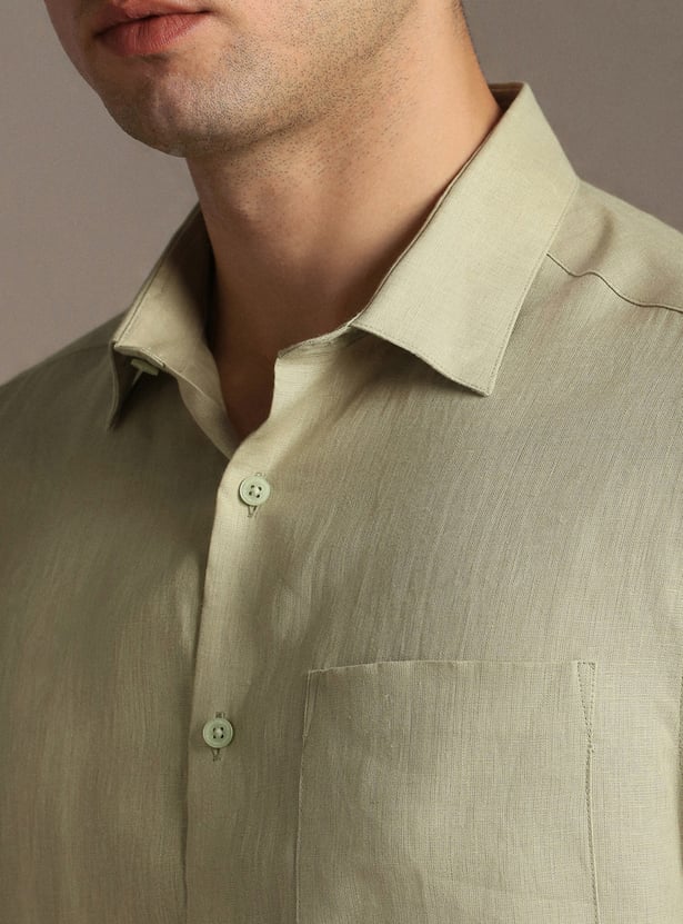LOUIS PHILIPPE Solid Regular Fit Formal Shirt