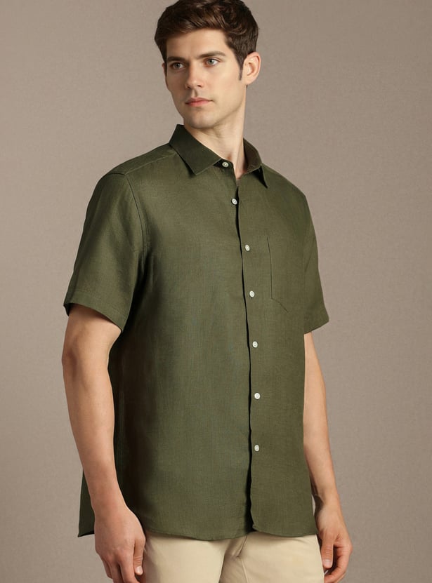 LOUIS PHILIPPE Solid Regular Fit Formal Shirt
