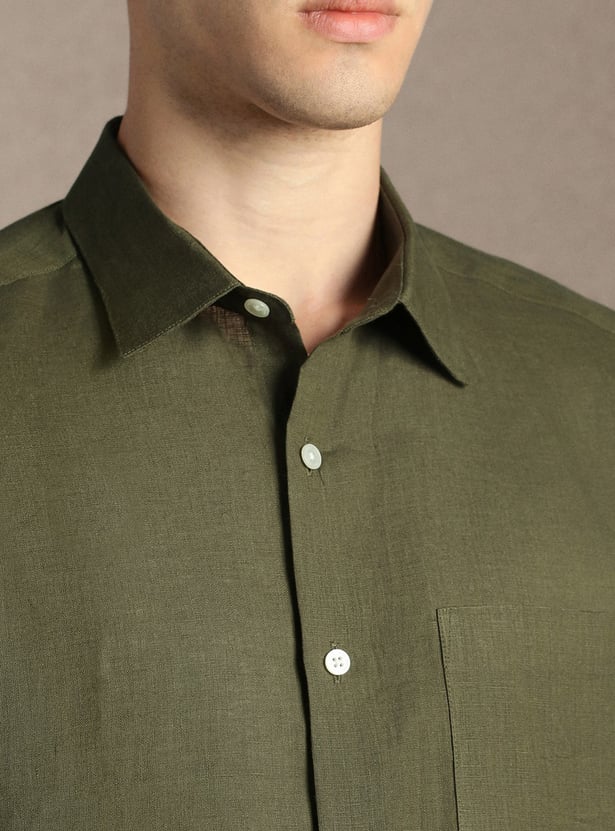 LOUIS PHILIPPE Solid Regular Fit Formal Shirt