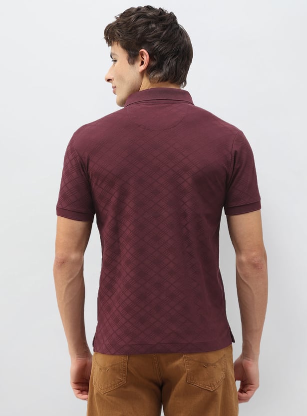 US POLO ASSN Textured Polo T-shirt