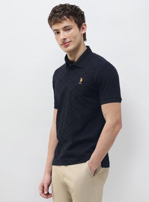 US POLO ASSN Textured Polo T-shirt