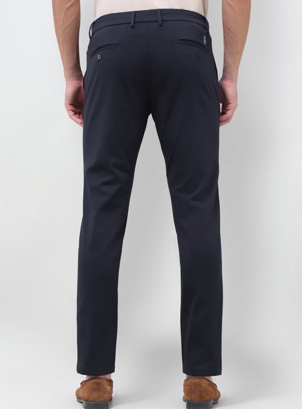 US POLO ASSN Solid Slim Tapered Trousers
