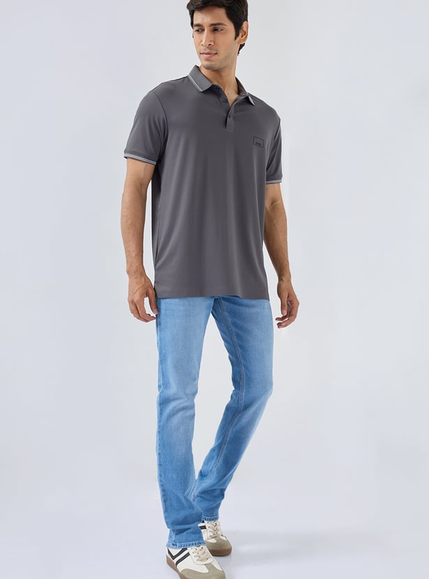 SPYKAR Washed Regular Tapered Jeans