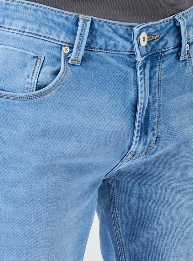SPYKAR Washed Regular Tapered Jeans