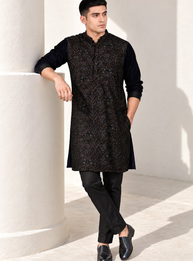 MELANGE Embroidered Straight Kurta