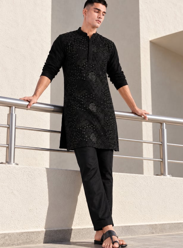 MELANGE Solid Regular Ethnic Pants