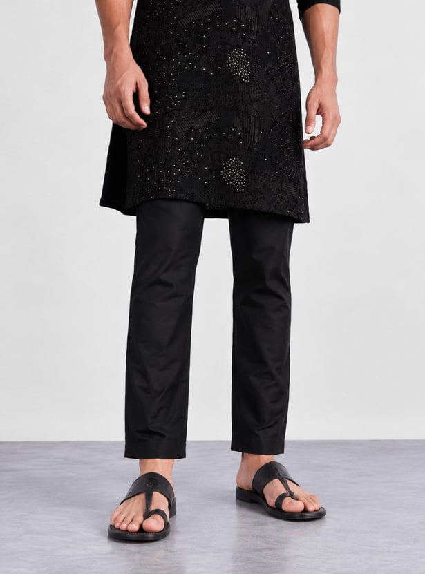 MELANGE Solid Regular Ethnic Pants