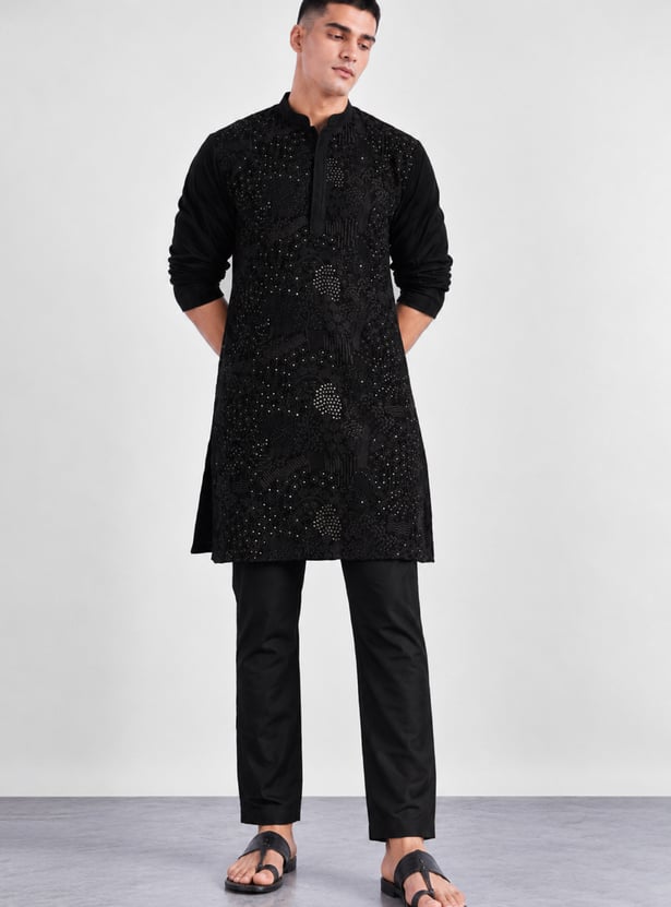 MELANGE Solid Regular Ethnic Pants