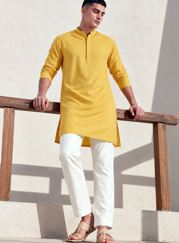 MELANGE Solid Regular Ethnic Pants