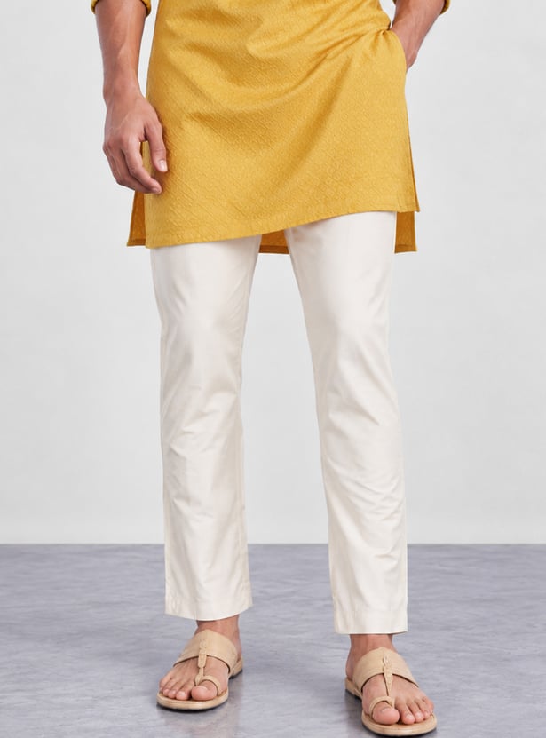 MELANGE Solid Regular Ethnic Pants