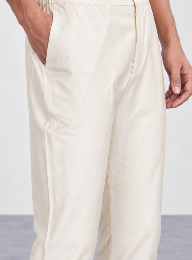 MELANGE Solid Regular Ethnic Pants